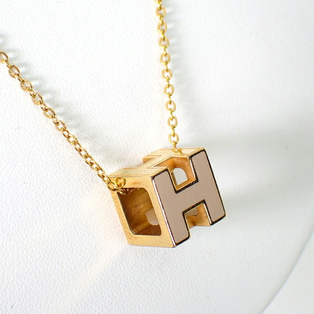 HERMES H-Cube Gold x Greige Necklace - Picture 4 of 10